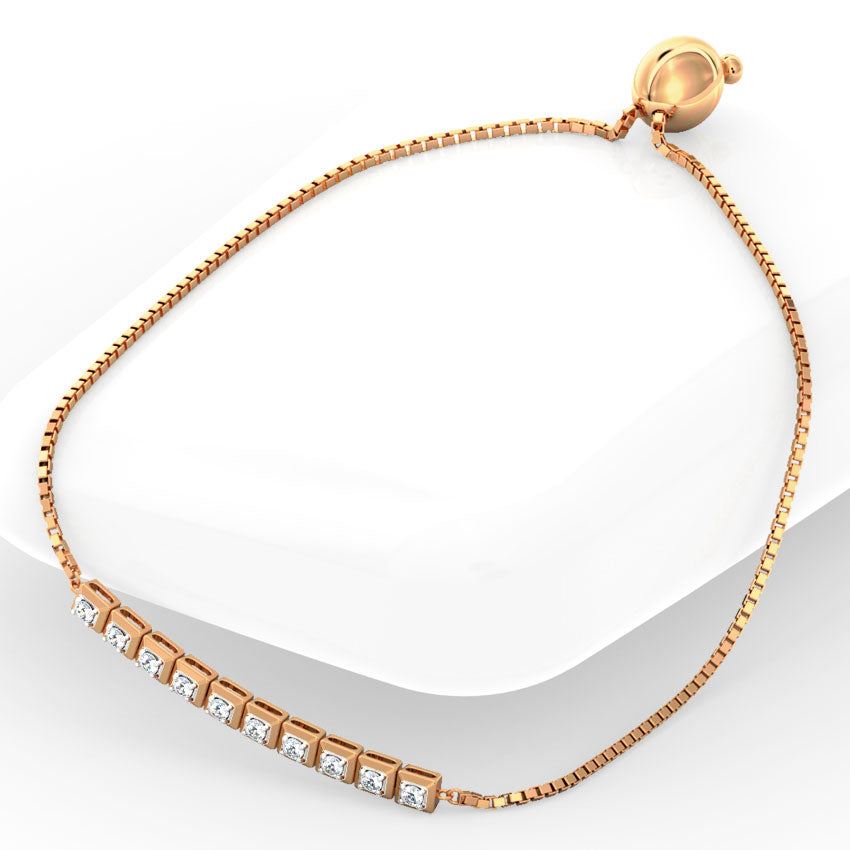 Cubic Diamond Adjustable Bracelet