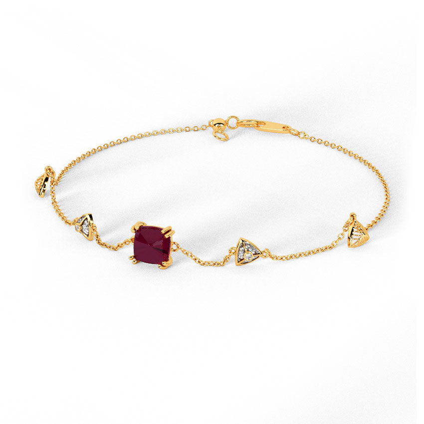 Shiny Gemstone Adjustable Bracelet