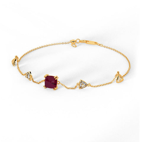 Shiny Gemstone Adjustable Bracelet