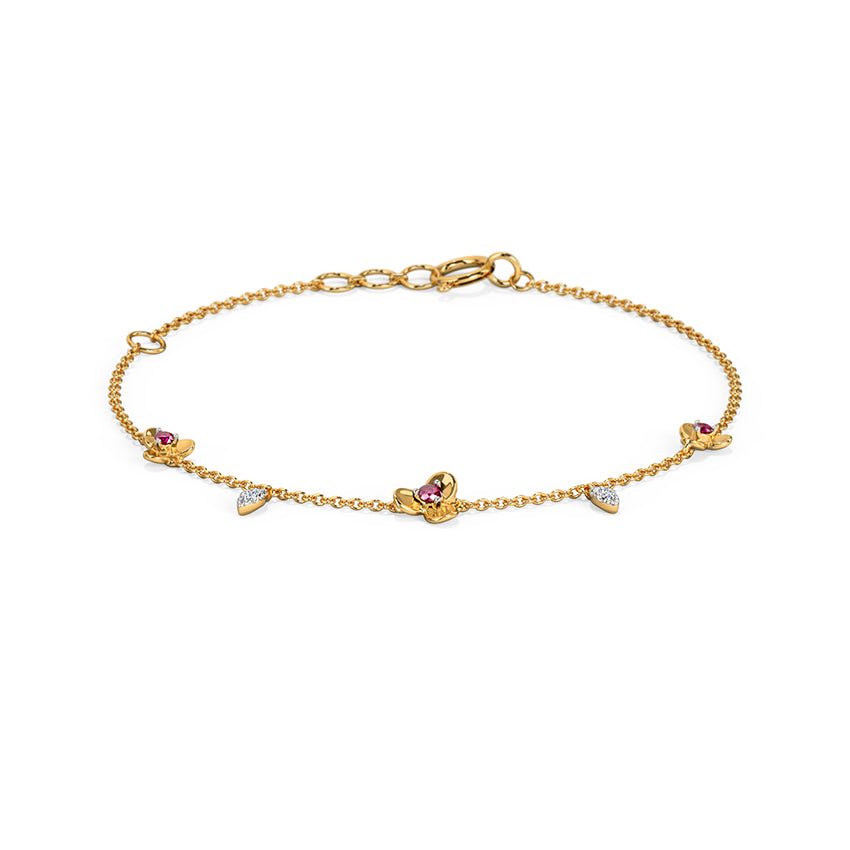 Adhira Floral Gemstone Bracelet