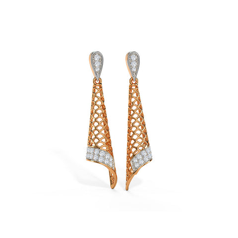 Katy Cutout Diamond Drop Earrings