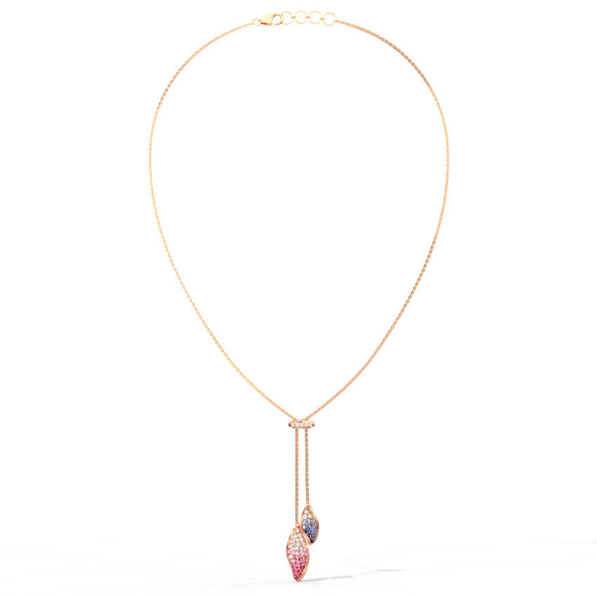 Dual Sway Gemstone Necklace