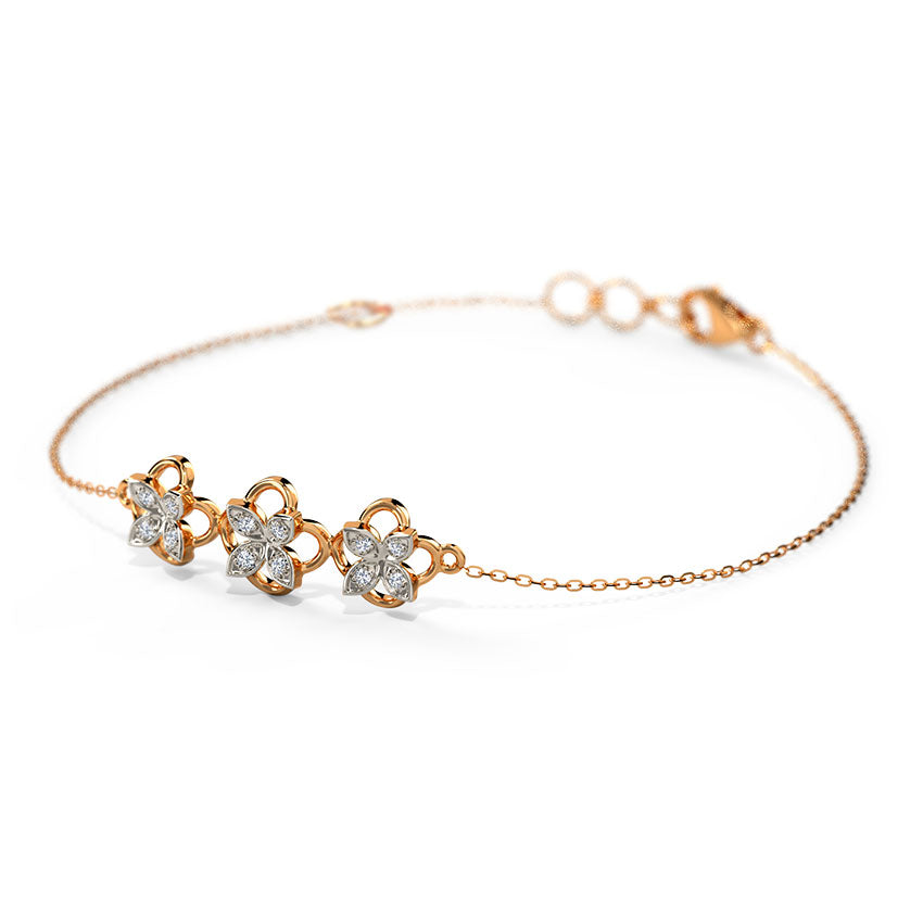 Alisha Quad Diamond Chain Bracelet