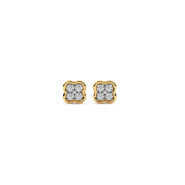 Clover Multipierce Diamond Stud Earrings