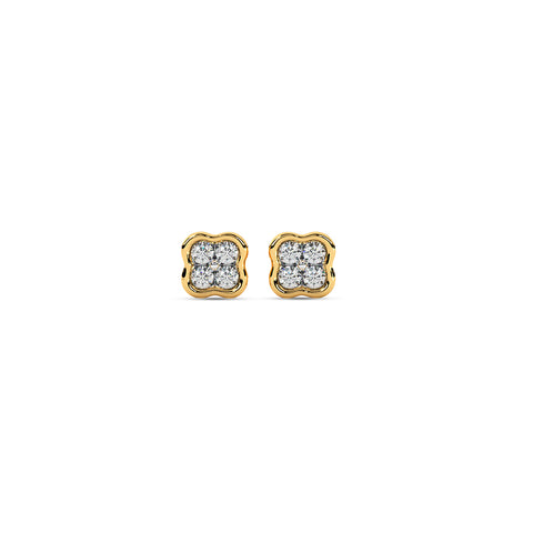 Clover Multipierce Diamond Stud Earrings