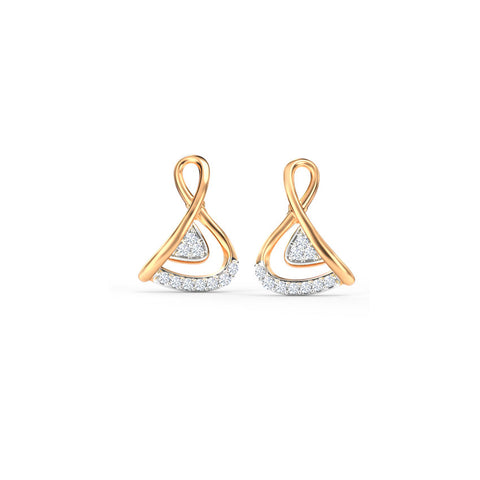 Simply Knot Diamond Stud Earrings