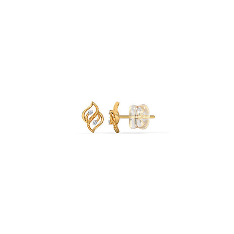 Gleamy Twist Diamond Stud Earrings