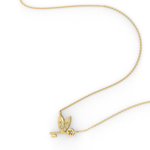 Winged Key Necklace