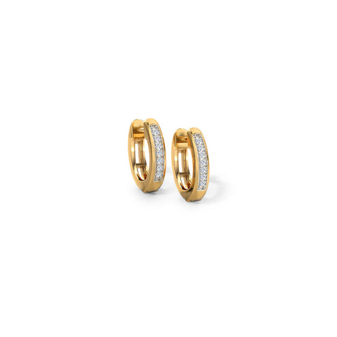 Stellar Dainty Diamond Hoop Earrings