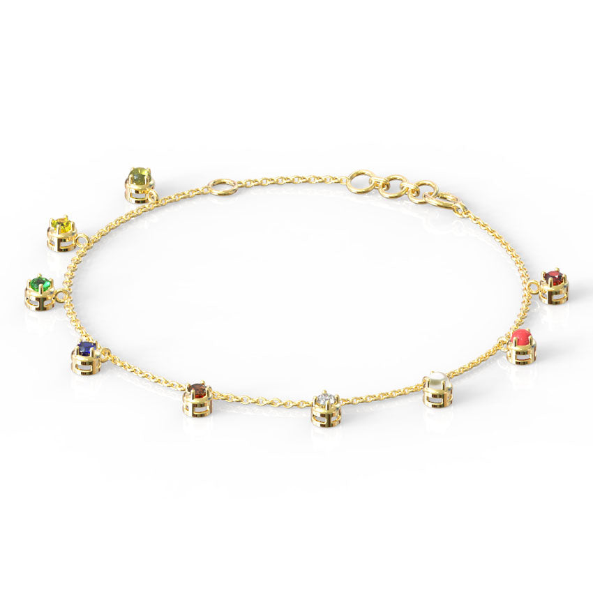 Swing Navratna Gemstone Bracelet