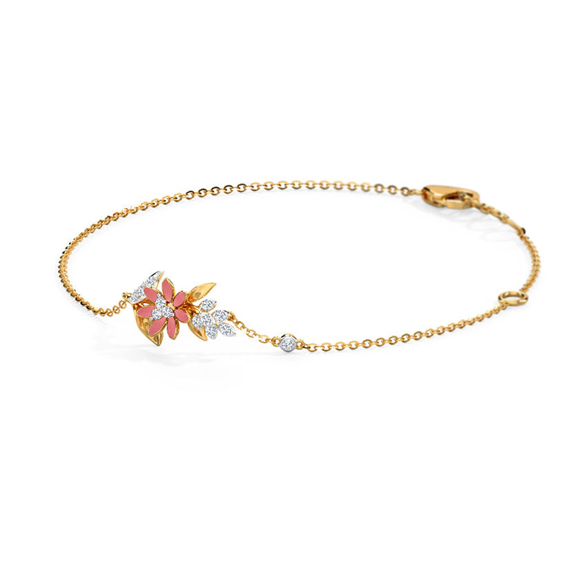 Captivating Flora Diamond Chain Bracelet