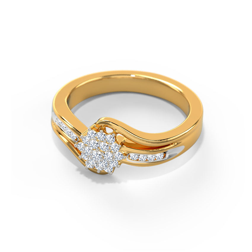 Artistic Floral Diamond Ring
