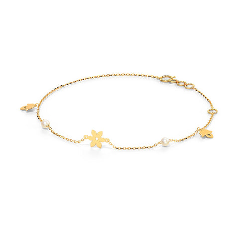 Bloom In Pearl Chain Bracelet
