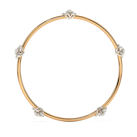 Delicate Blossom Diamond Bangle