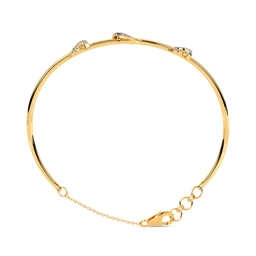 Abstract Knots Diamond Bracelet