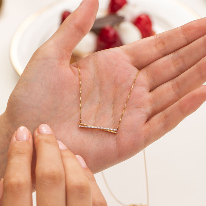Amore Bar Diamond Necklace