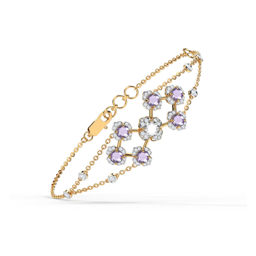 Majestic Bloom Gemstone Bracelet