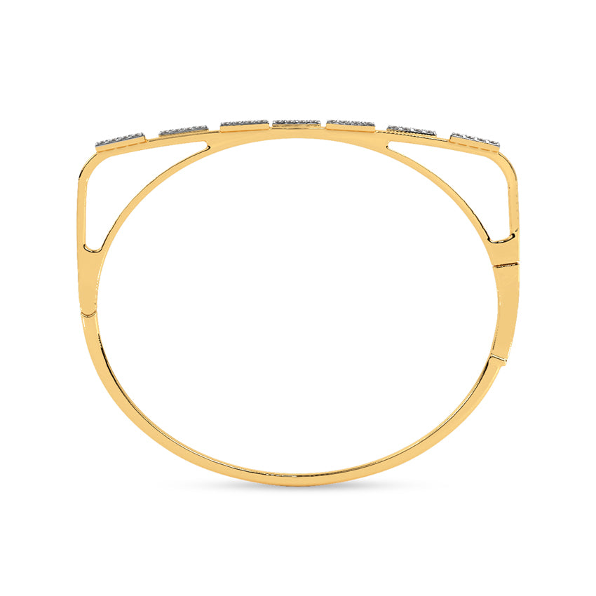 Zigzag Cascade Diamond Oval Bracelet