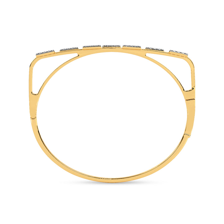 Zigzag Cascade Diamond Oval Bracelet