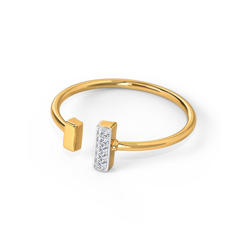 Dual Linear Diamond ring
