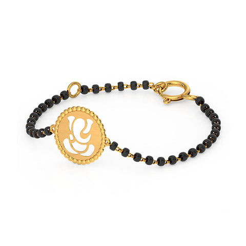 Ganesha Baby Nazaria Gold Bracelet Set of 2