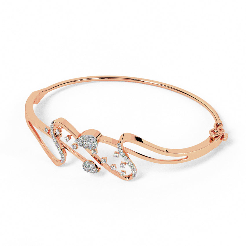 Wave Symphony Diamond Bracelet