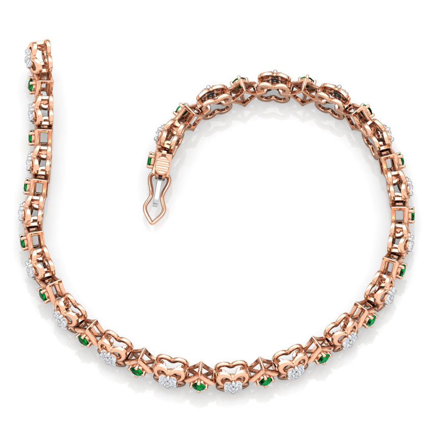 Radiant Floret Diamond Tennis Bracelet