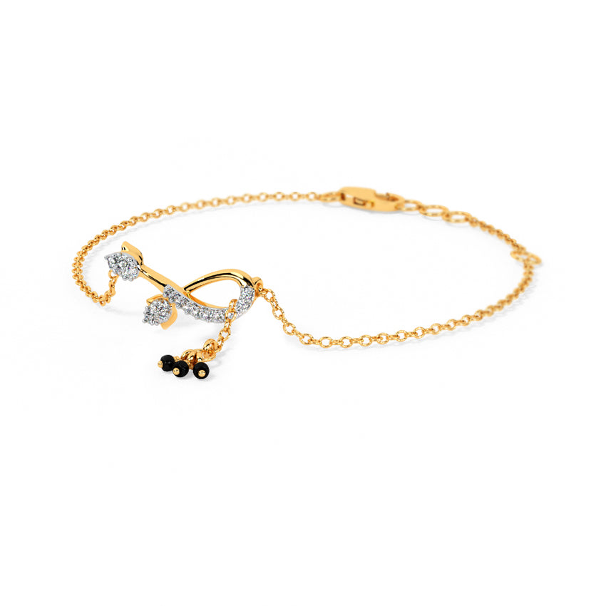 Elina Tulip Diamond Mangalsutra Bracelet