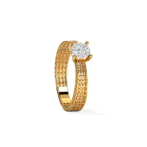 Mesh Cluster Diamond Ring
