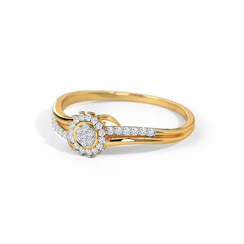 Mila Cluster Wave Diamond Ring