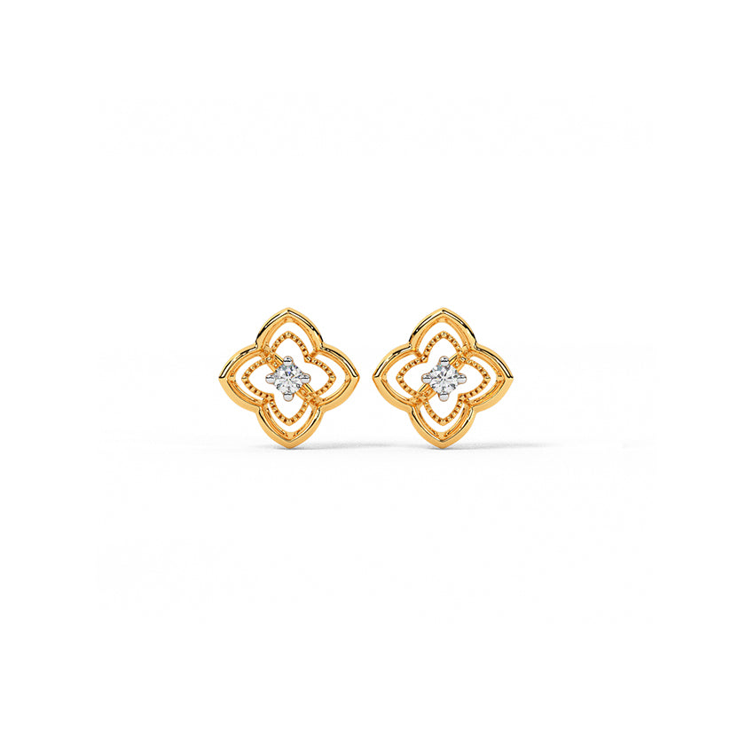 Petite Vine Diamond Stud Earrings