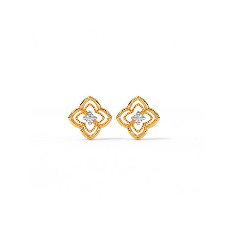 Petite Vine Diamond Stud Earrings