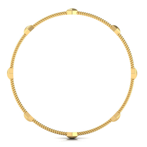 Anna Hexagon Gold Bangle