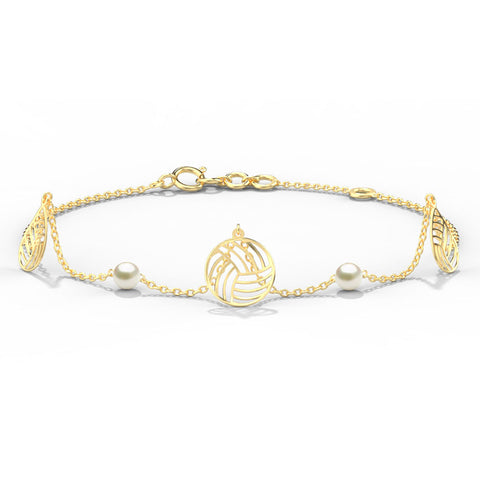 Aisha Cutout Charm Pearl Bracelet