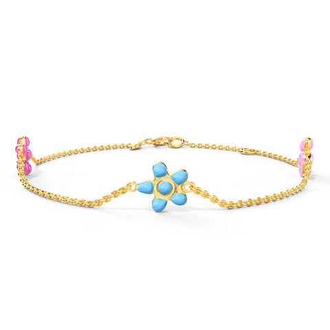 Blossom Cluster Kids' Gold Bracelet