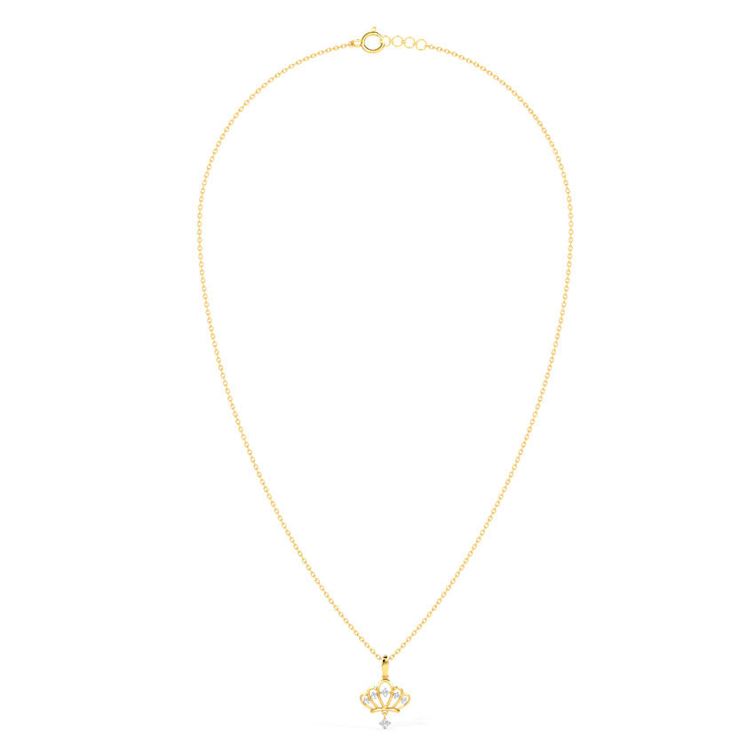 Vintage Crown Diamond Necklace