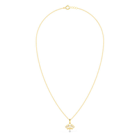 Vintage Crown Diamond Necklace