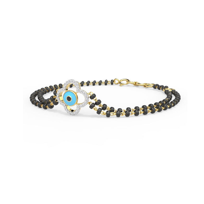 Leena Evil Eye Diamond Mangalsutra Bracelet