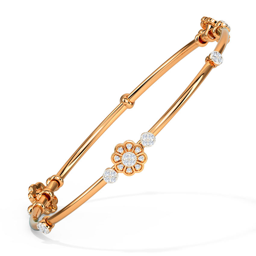 Floret Diamond Bangle