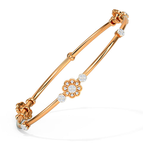 Floret Diamond Bangle