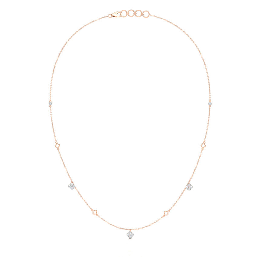 Floret Fine Line Diamond Necklace