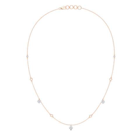 Floret Fine Line Diamond Necklace