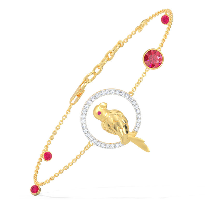 Delightful Parrot Gemstone Bracelet