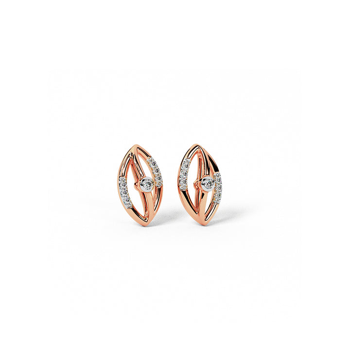 Celestial Swirl Diamond Stud Earrings