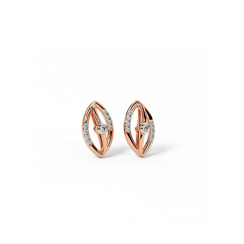 Celestial Swirl Diamond Stud Earrings