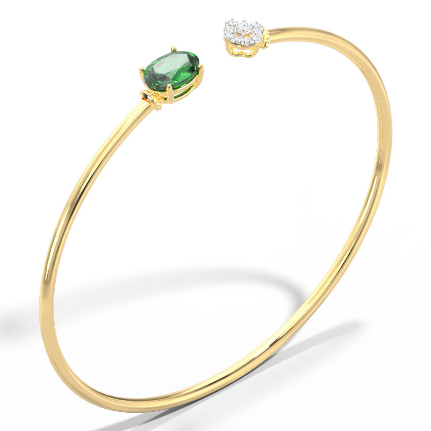 Bud and Verdant Gemstone Bracelet