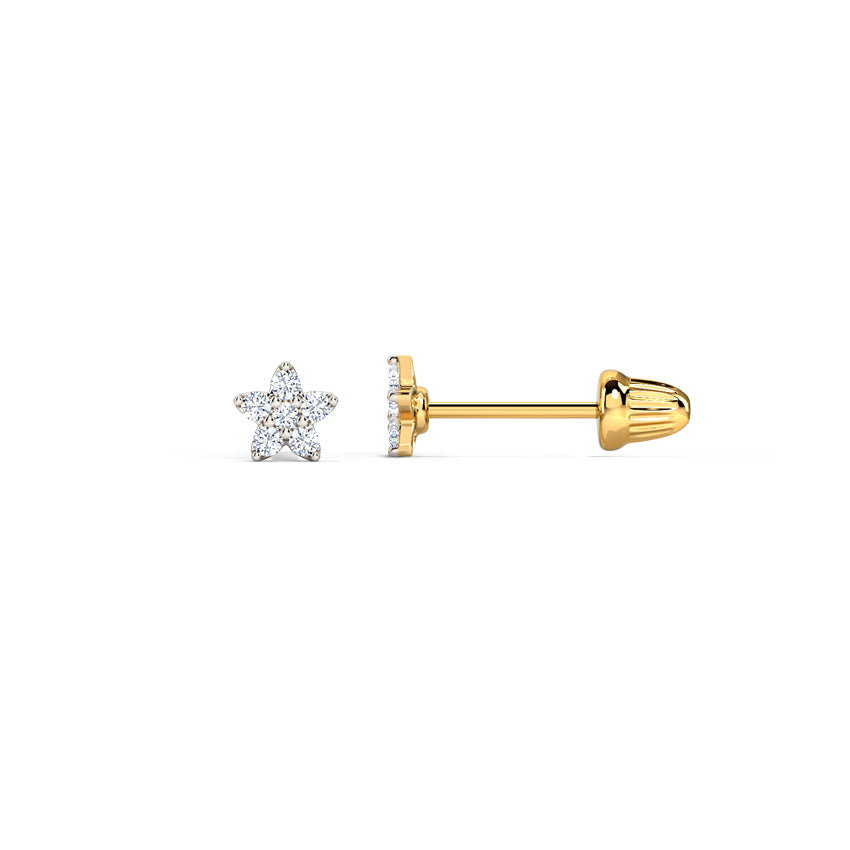 Tiny Bloom Kids' Diamond Earrings
