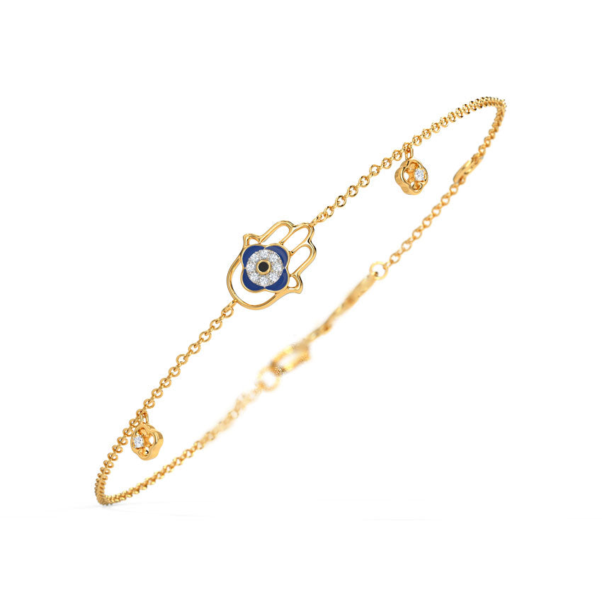 Grace Evil Eye Hamsa Diamond Bracelet