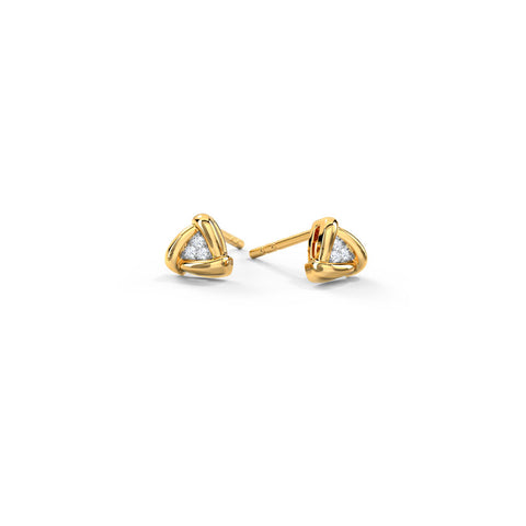 Dazzling Triangle Diamond Stud Earrings