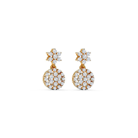 Celinda Cluster Diamond Drop Earrings